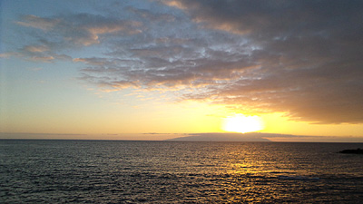 Sonnenuntergang mit Blick auf La Gomera