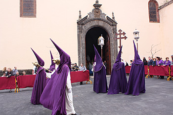 In front of the church for the Fiestas del Santísimo Cristo de La Laguna