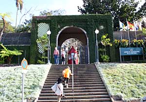 Eingang zum Botanischen Garten in Puerto de la Cruz auf Teneriffa