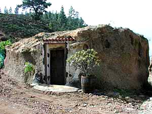 Blick auf ein ehemaliges Guanchen- Höhlenhaus