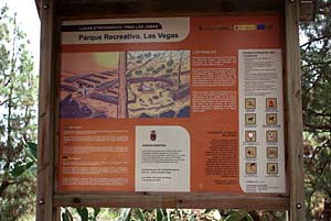 Blick auf die Infotafel von Las Vegas (Granadilla de Abona)