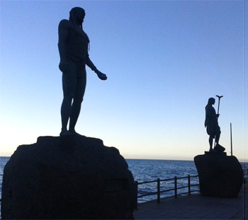 Statuen der Könige Menceyes in La Candelaria Teneriffa