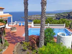 Ferienhaus mit Meerblick und Privatpool (beheizbar) in Buen Paso