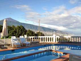 FeWo Balkon + Terrasse auf Finca mit Meerblick, Poollandschaft | Santa Ursula