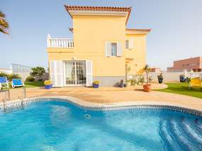 Ferienhaus mit Privatpool (beheizt) + Whirlpool in El Medano - Pelada Strand