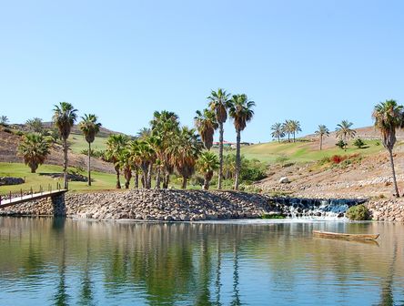 Blick auf den Golfplatz auf Gran Canaria