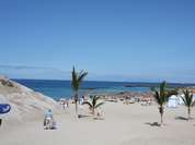 Blick auf den Strand Playa del Duque