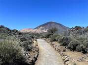 Wanderweg dur die Landschaft des Teide