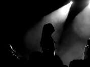 Blick auf eine S&auml;ngerin bei einem Konzert