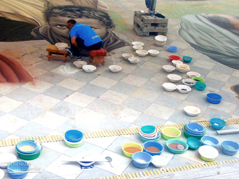 Sandteppich in La Orotava