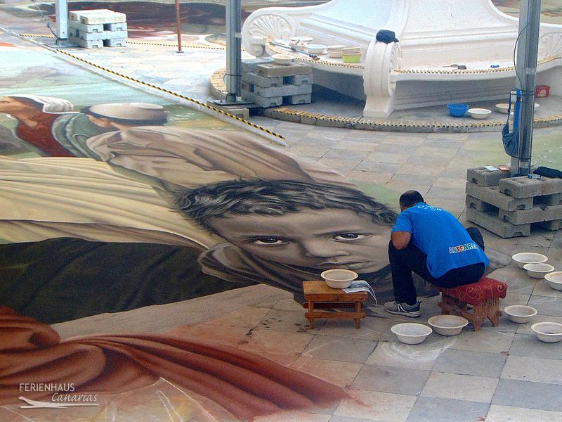 Blicj auf den Sandteppich in La Orotava